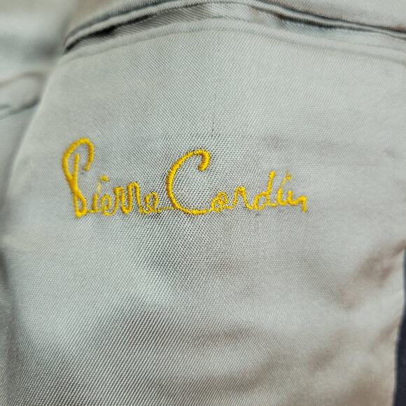 Pierre Cardin Suit Jacket Blazer 2 Button Double Vent Wool Charcoal Gray 40R - Picture 6 of 8